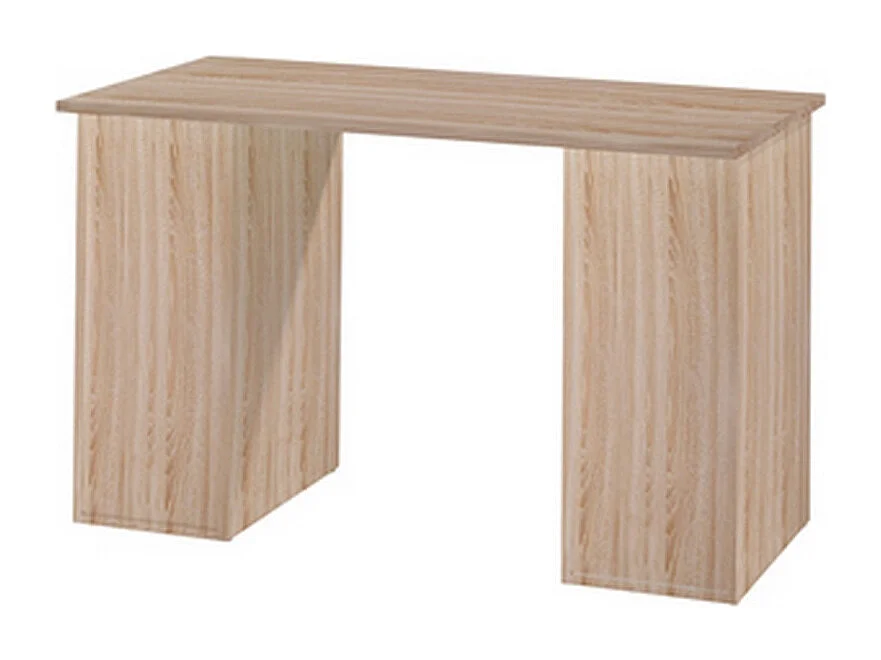 Bureau Chêne et Noir 2 Caissons 4 Niches 130 x 74 x 50 cm