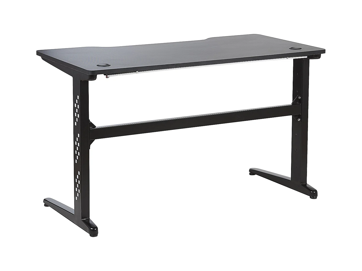 Biurko gamingowe RGB LED 120 x 60 cm czarne DEXTER