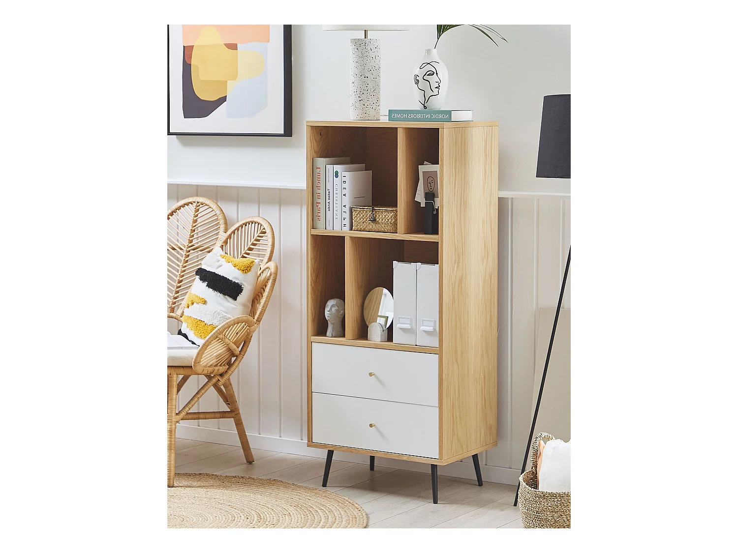 Meuble de rangement RICHMOND 139 cm Chêne clair