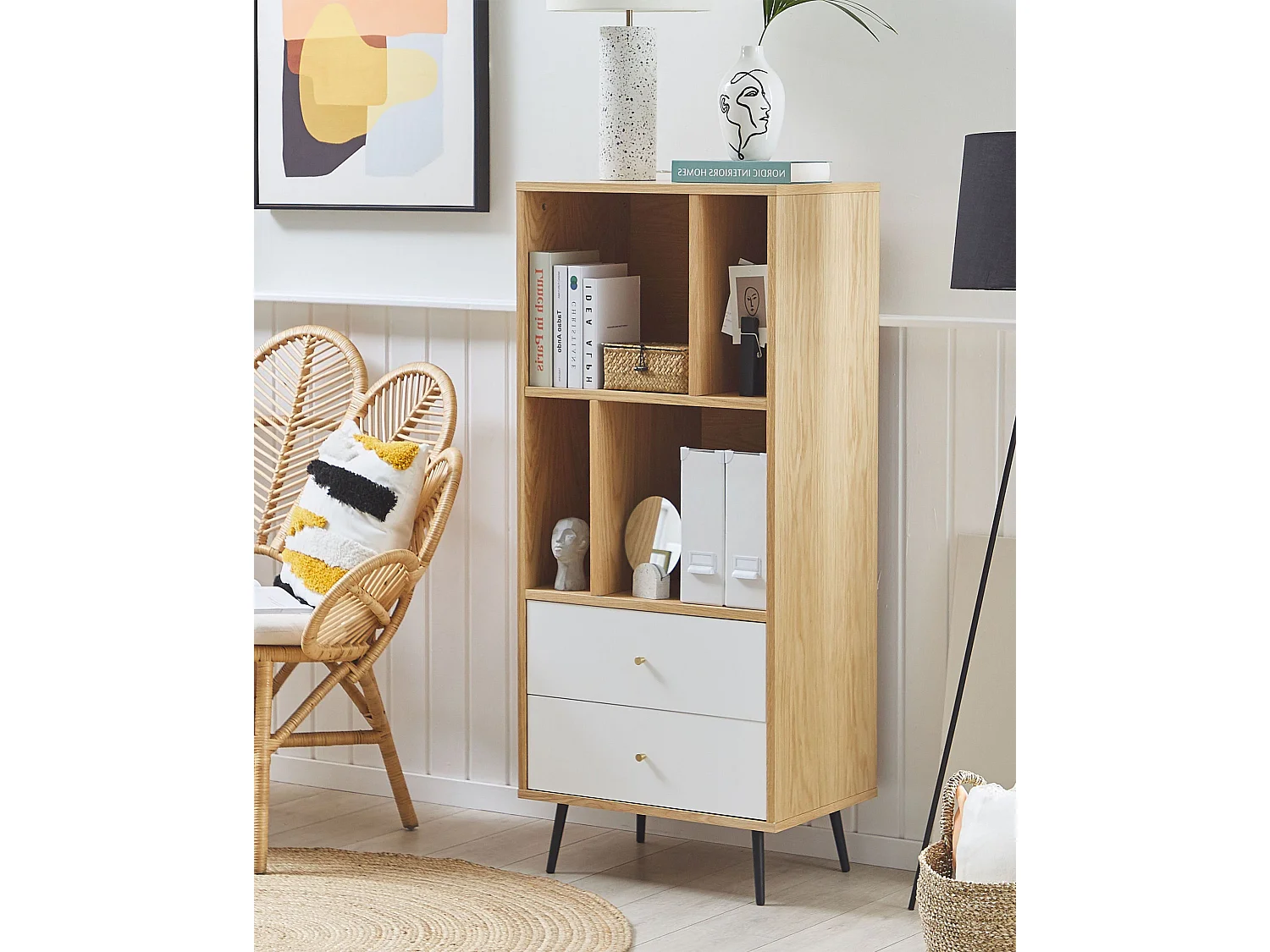 Meuble de rangement RICHMOND 139 cm Chêne clair