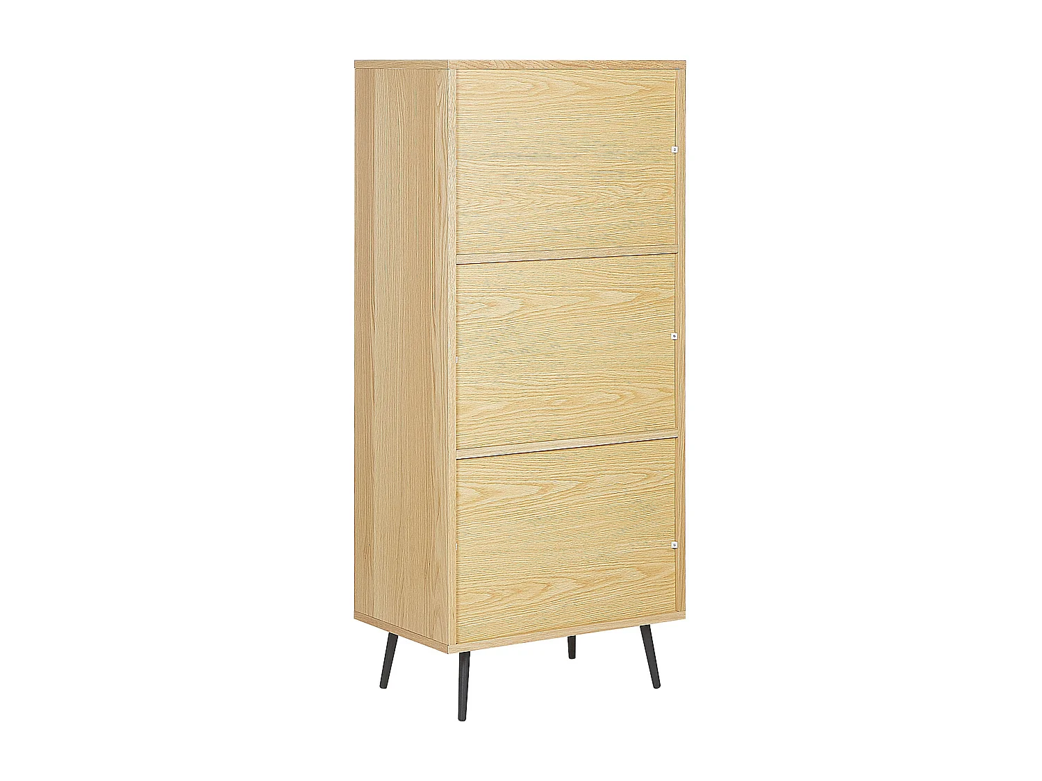 Modernes Regal hellbraun/weiß mit 2 Schubladen und 4 Fächern Richmond