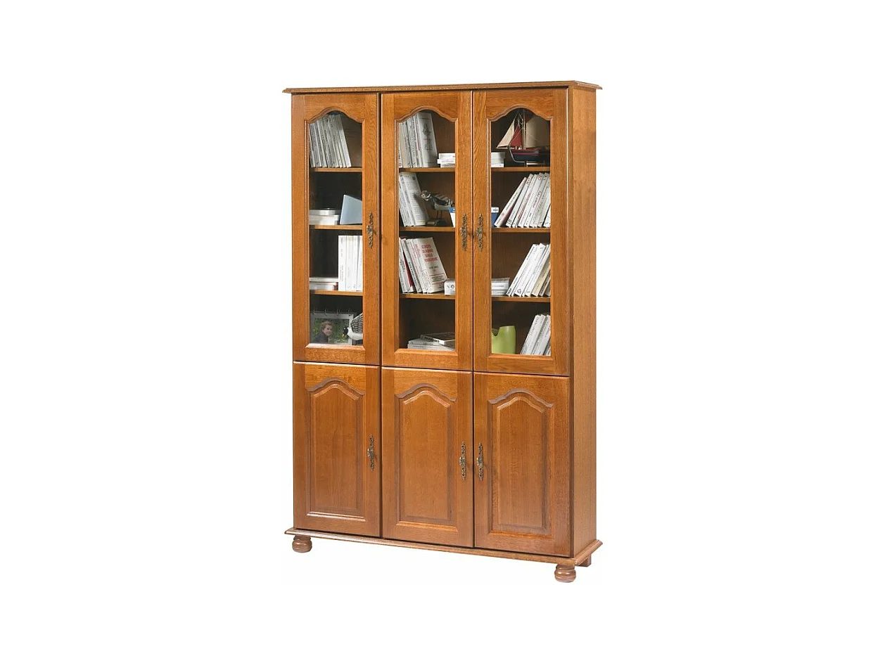 Bibliothèque Chêne 6 Portes L. 120 cm