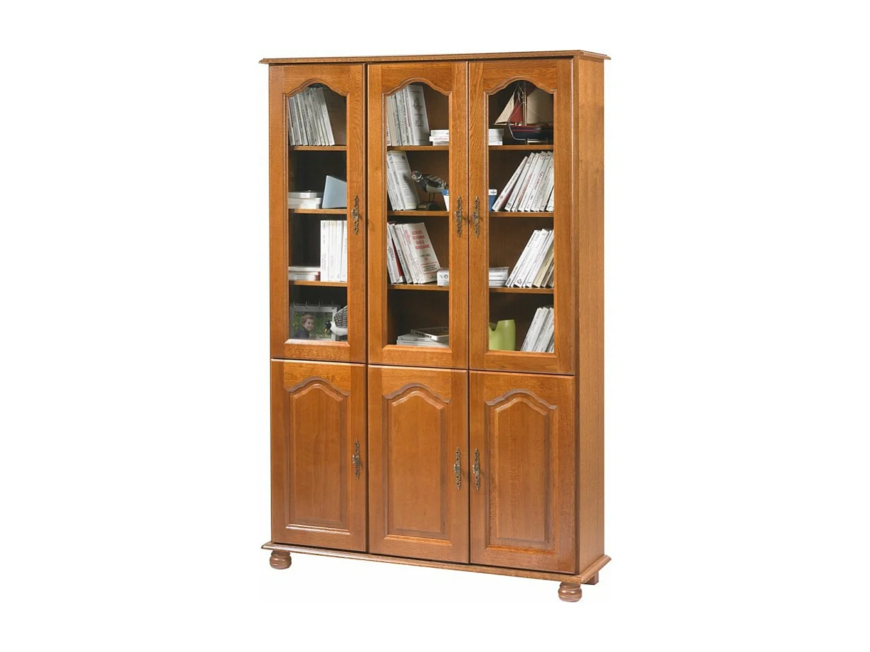Bibliothèque Chêne 6 Portes L. 120 cm