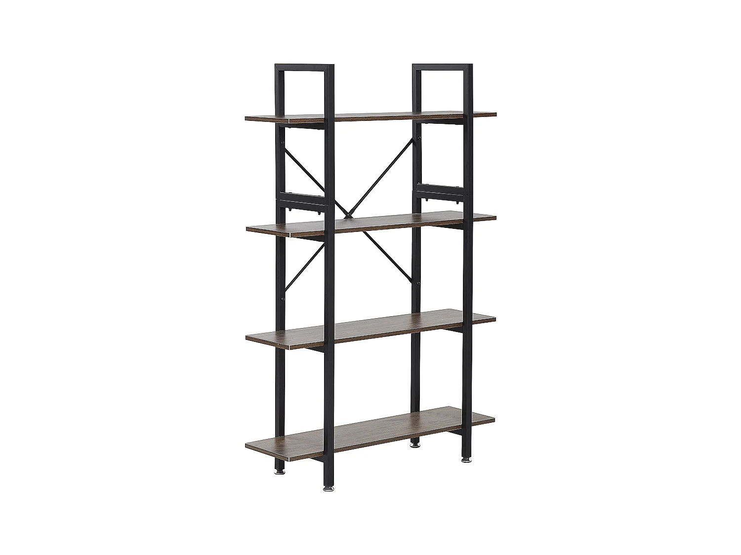 Étagère à 4 niveaux DARBY 140 cm Marron foncé