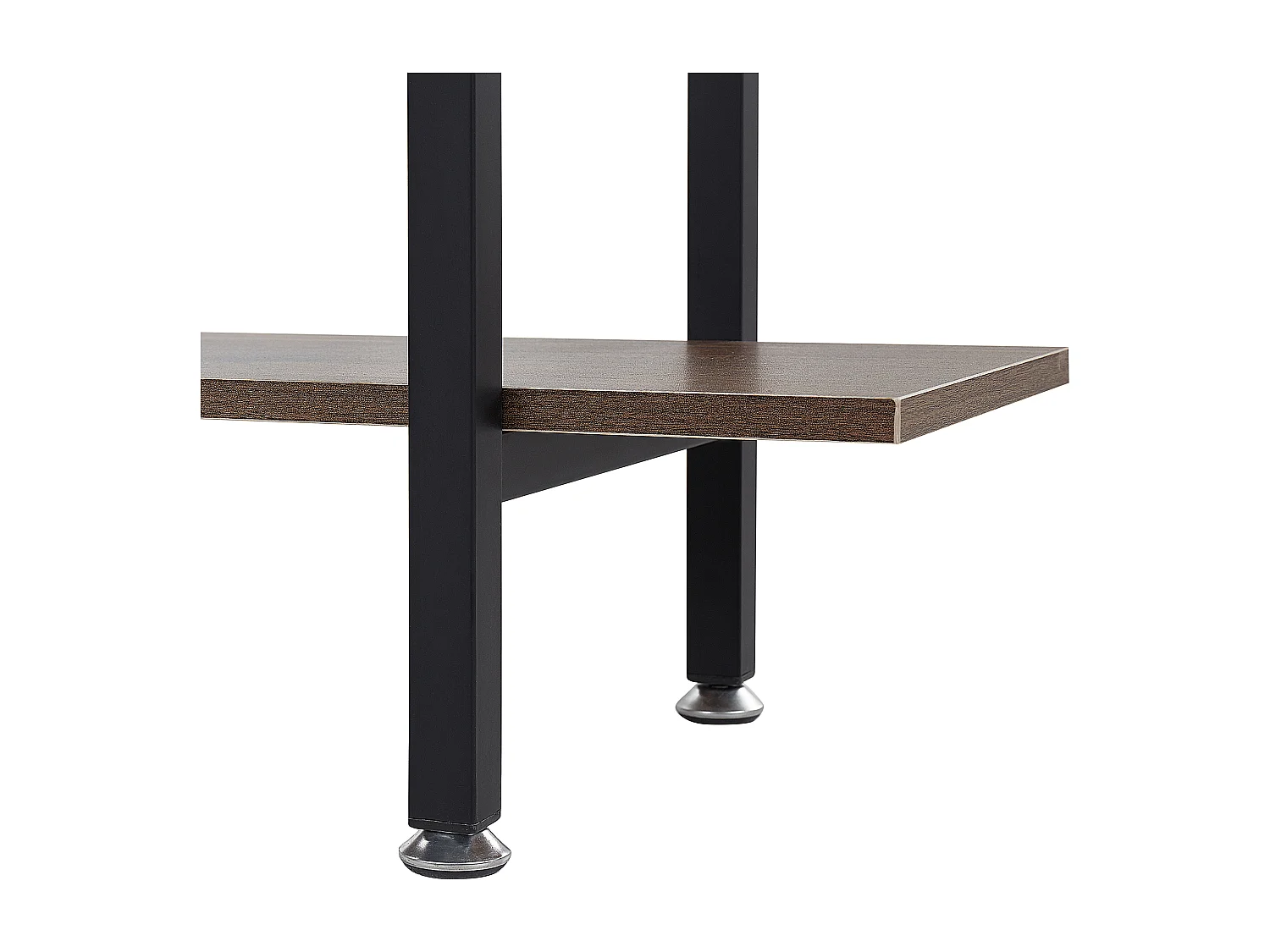 Bibliothèque 4 étagères DARBY 140 cm Marron foncé