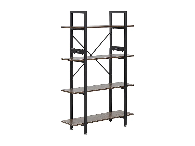 Étagère à 4 niveaux DARBY 140 cm Marron foncé