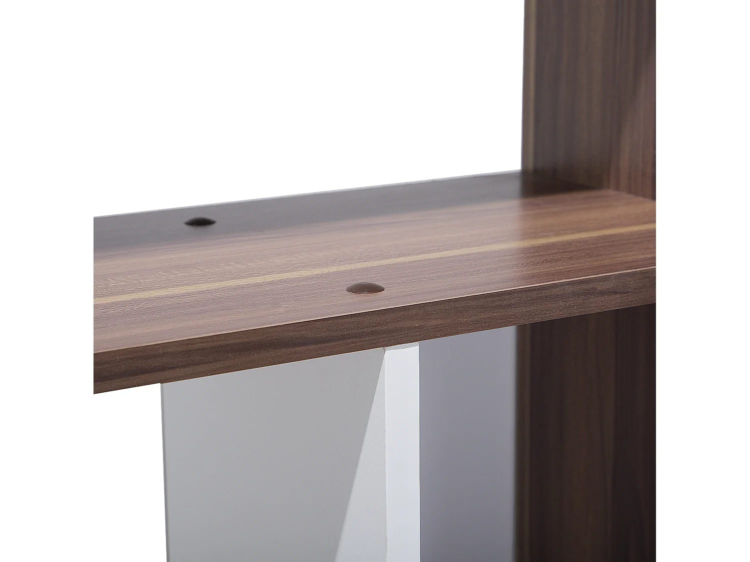 Originelles Regal 5 Fächer MDF-Platte dunkler Holzfarbton/weiß Orilla