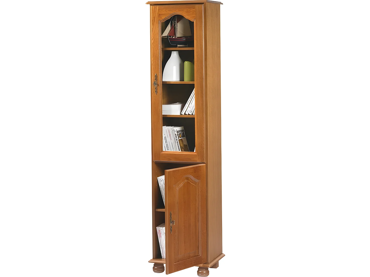 Bibliothèque 2 Portes Chêne Rustique