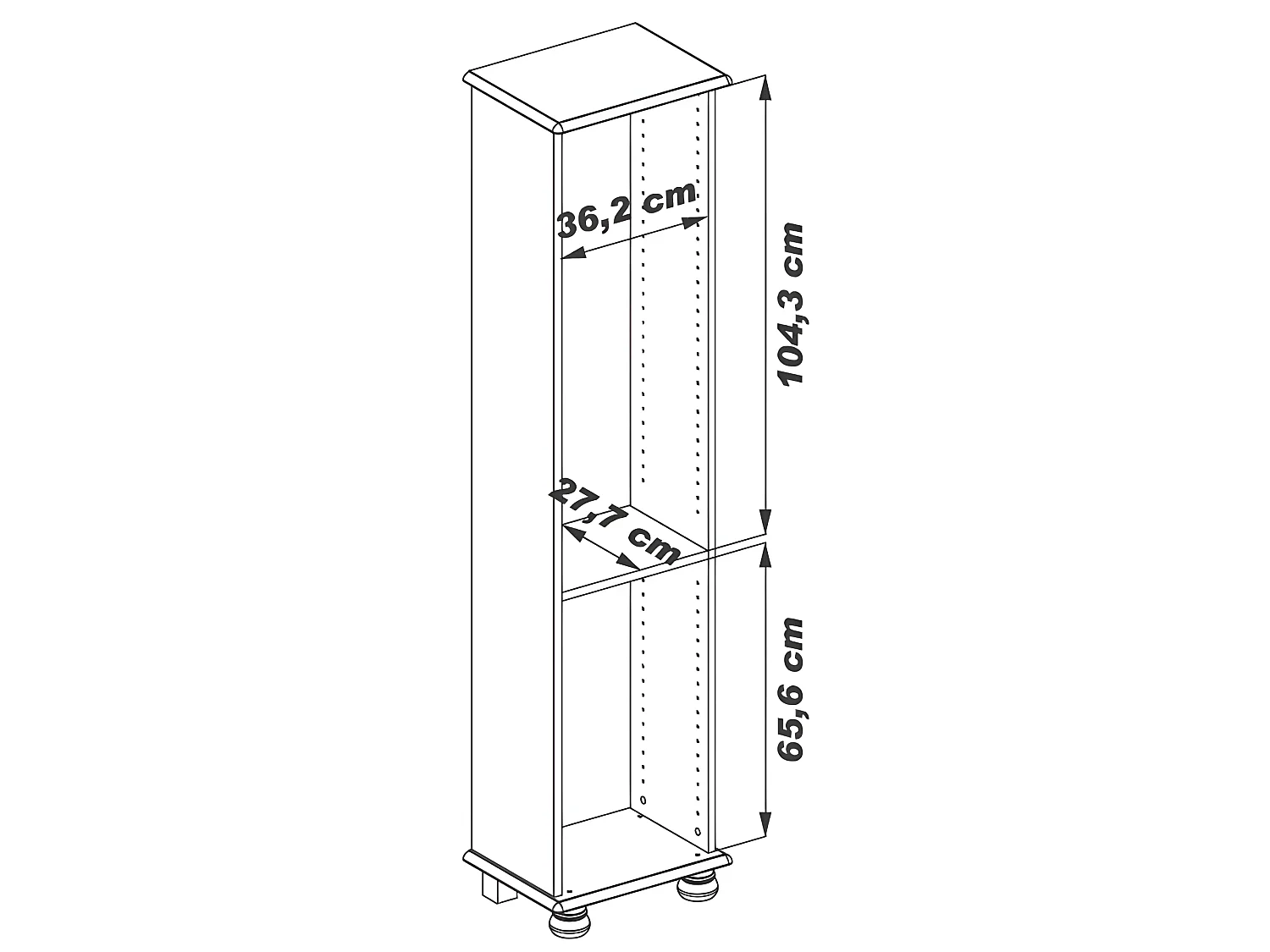 Bibliothèque 2 Portes Chêne Rustique