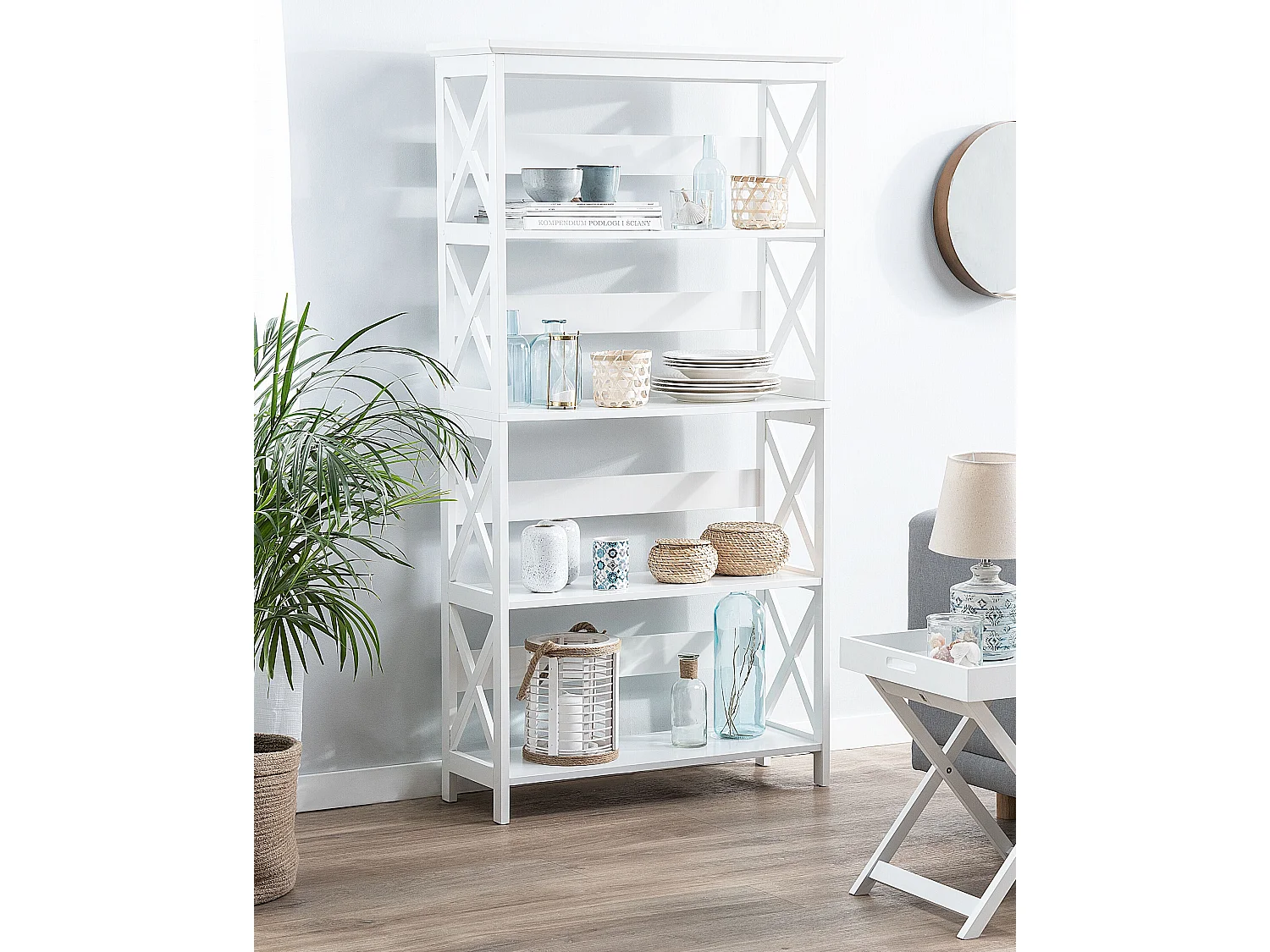 Libreria a 4 ripiani FOSTER 152 cm Bianco