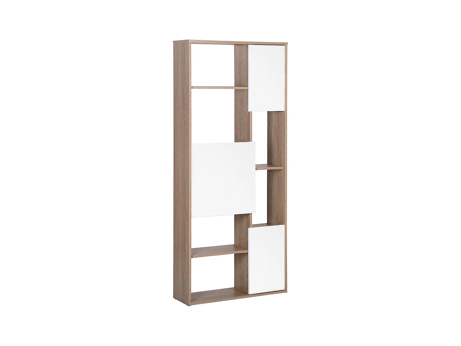 Meuble de rangement GRADA 175 cm Marron foncé/blanc