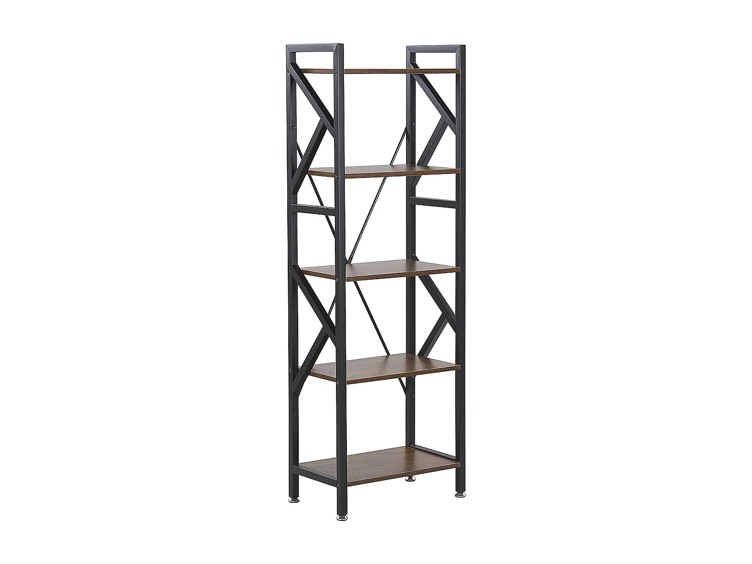 Bibliothèque 5 étagères DALE 150 cm Marron foncé