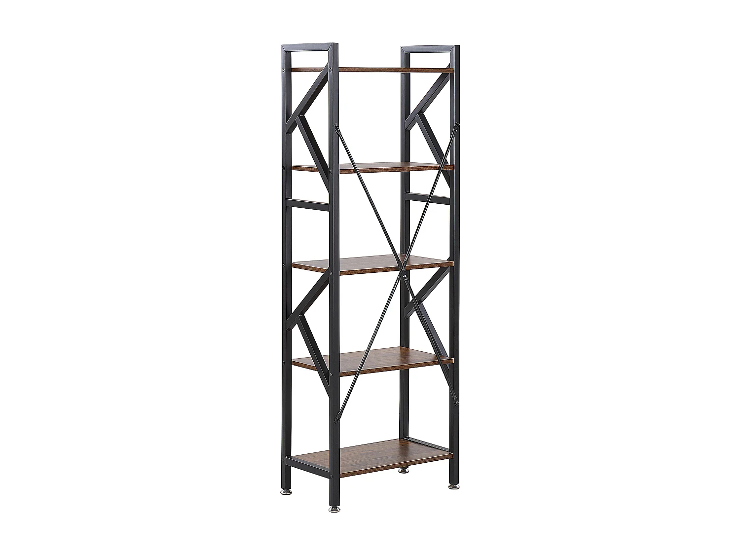 Bibliothèque 5 étagères DALE 150 cm Marron foncé