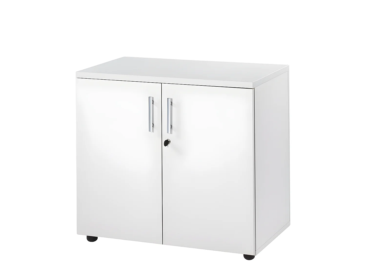 Armoire de Bureau Basse 2 Portes Blanche INEO