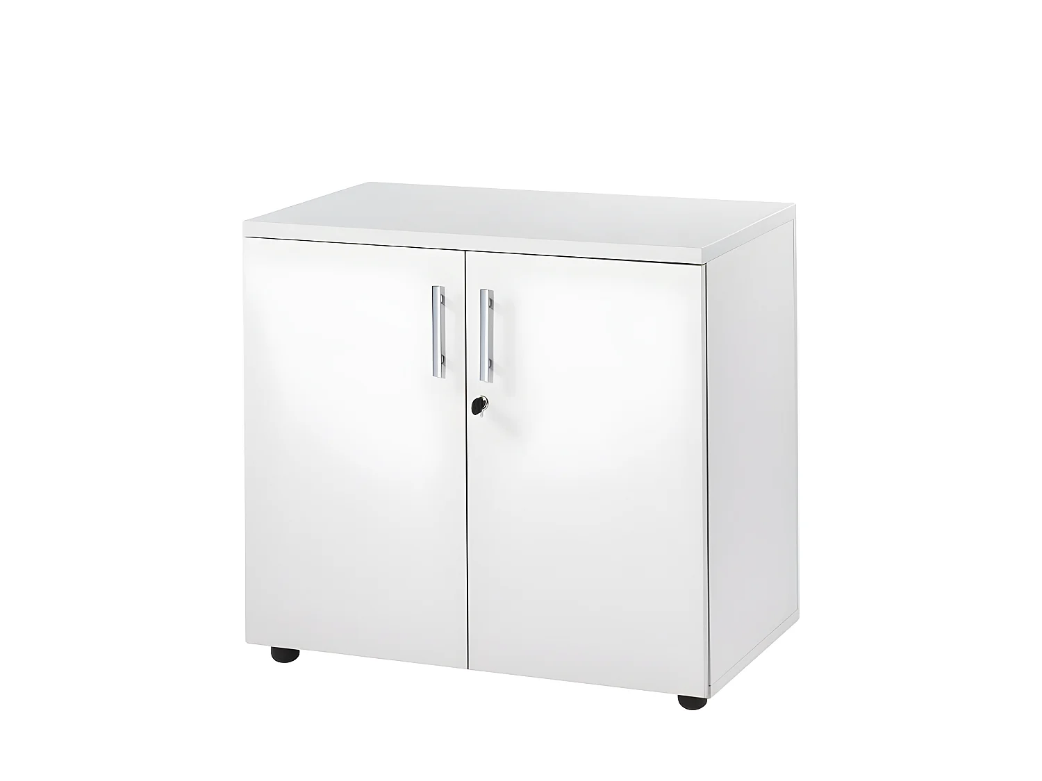 Armoire de Bureau Basse 2 Portes Blanche INEO
