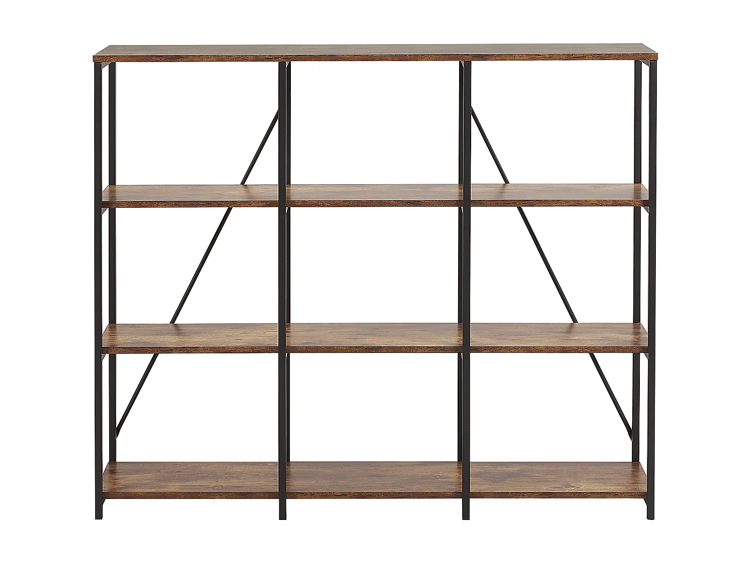 Bibliothèque 3 étagères RHODE Marron foncé