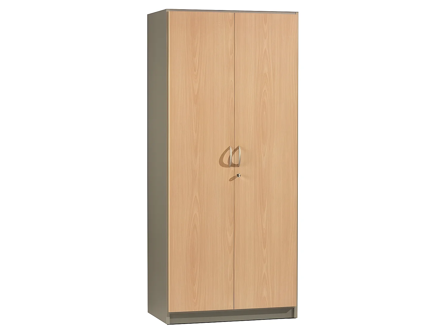 Bureau 160 + Caisson + Armoire Hêtre Alu