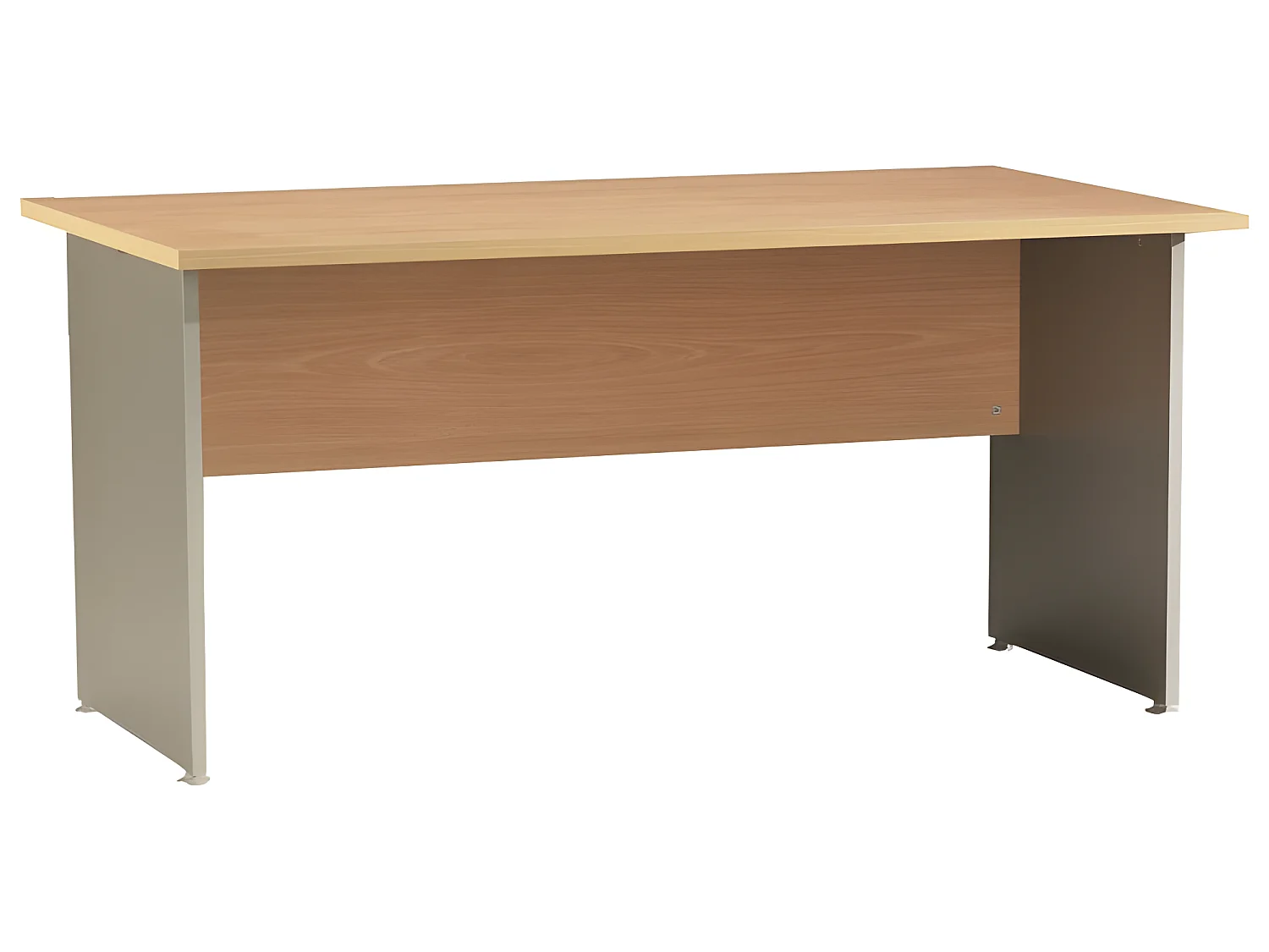 Bureau 160 + Caisson + Armoire Hêtre Alu
