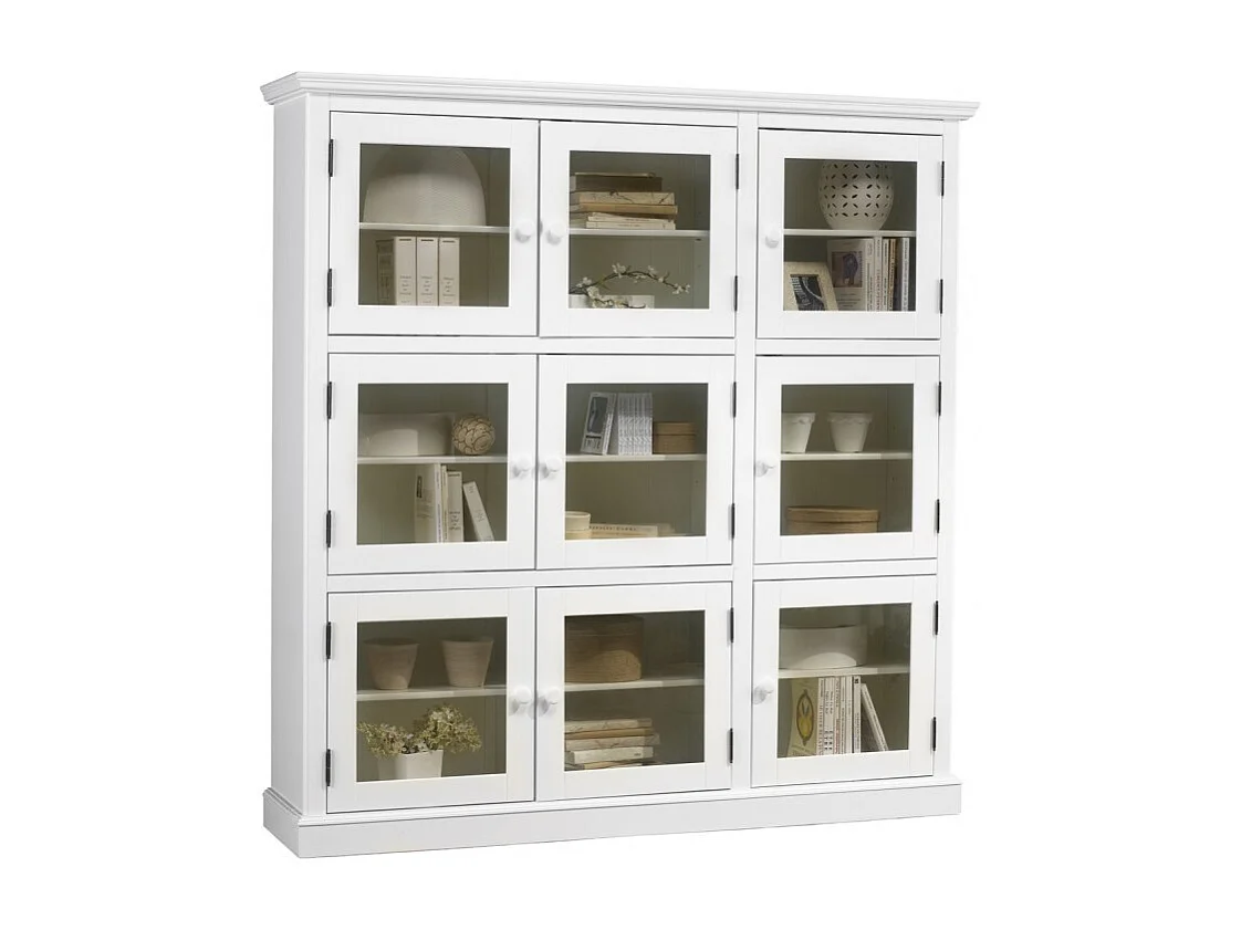 Ensemble Bureau et Bibliothèque blancs