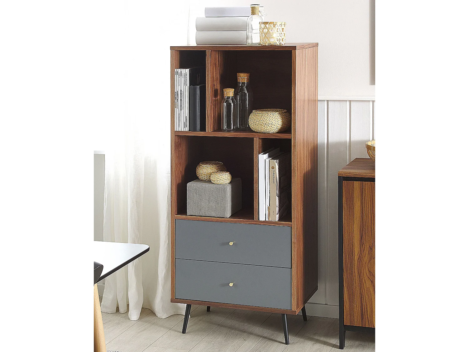 Estante RICHMOND 139 cm Nogueira escura