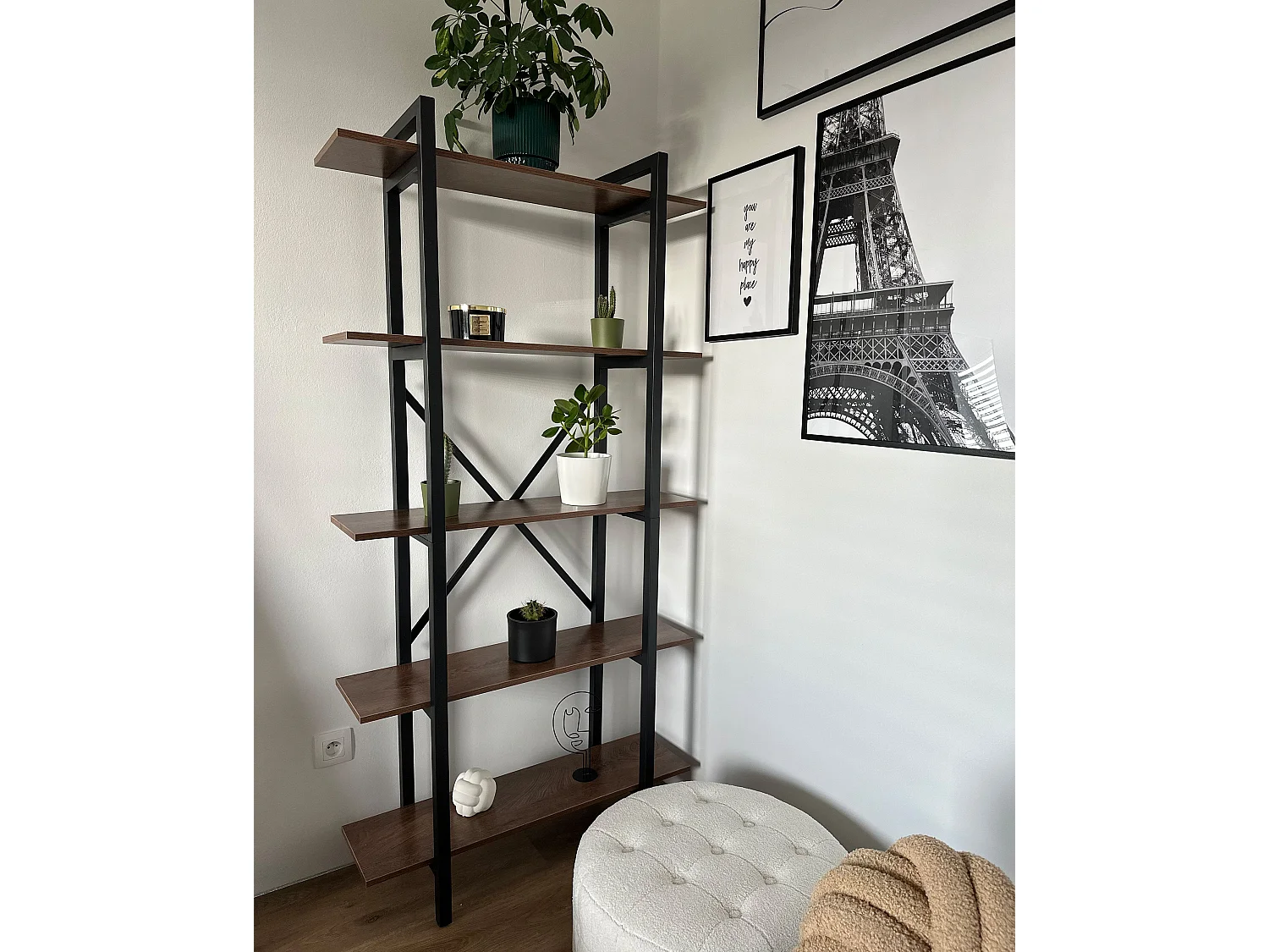 Bücherregal mit 5 Fächern DARBY 180 cm Dunkelbraun