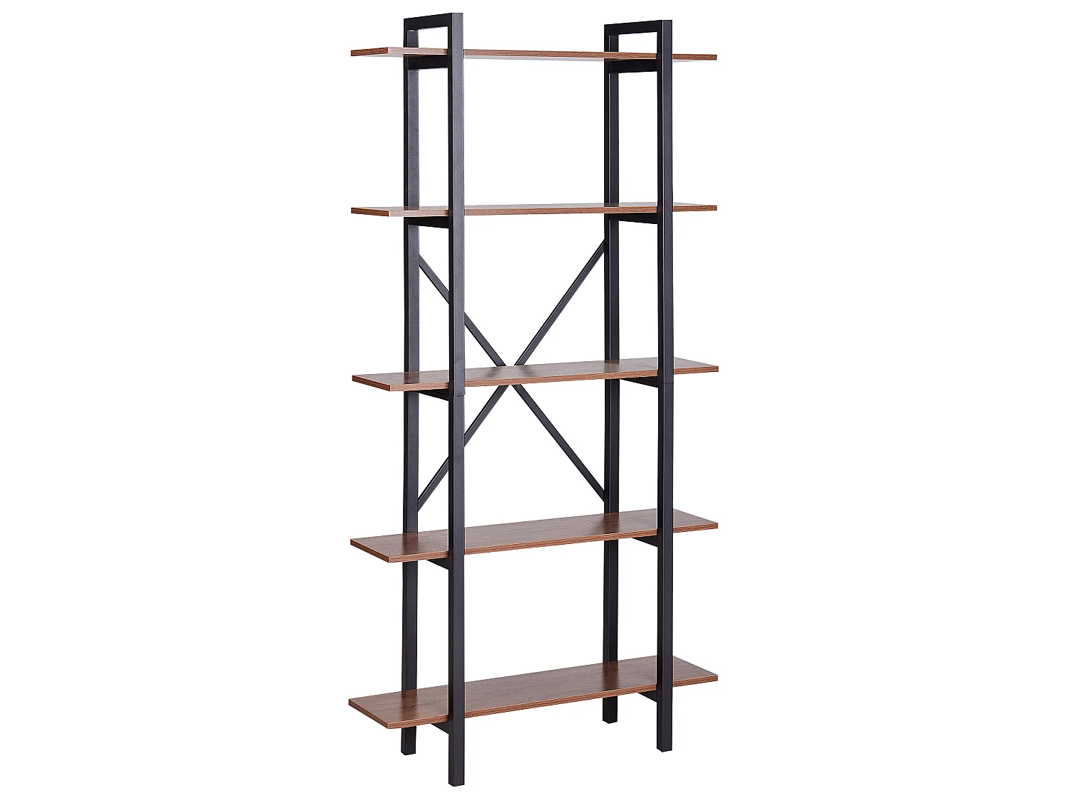 Bibliothèque 5 étagères DARBY 180 cm Marron foncé