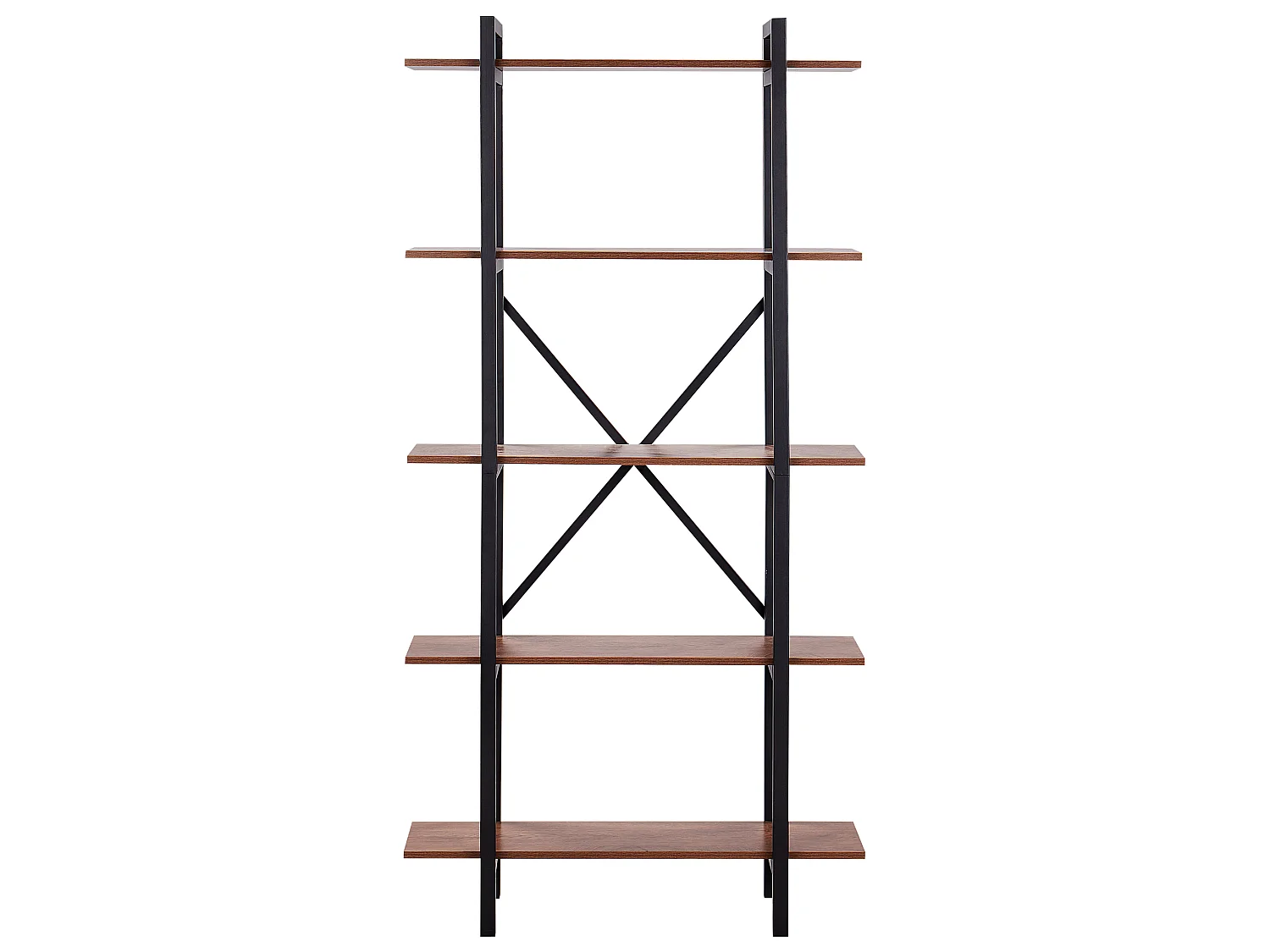 Bibliothèque 5 étagères DARBY 180 cm Marron foncé