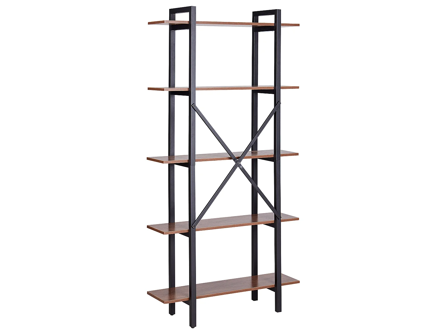 Bibliothèque 5 étagères DARBY 180 cm Marron foncé