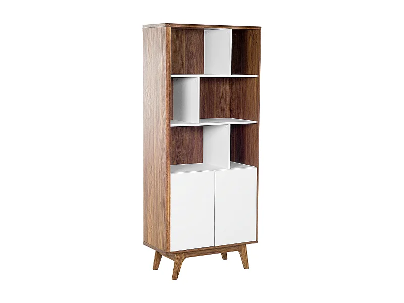Meuble de rangement COLUMBUS 182 cm Marron/blanc