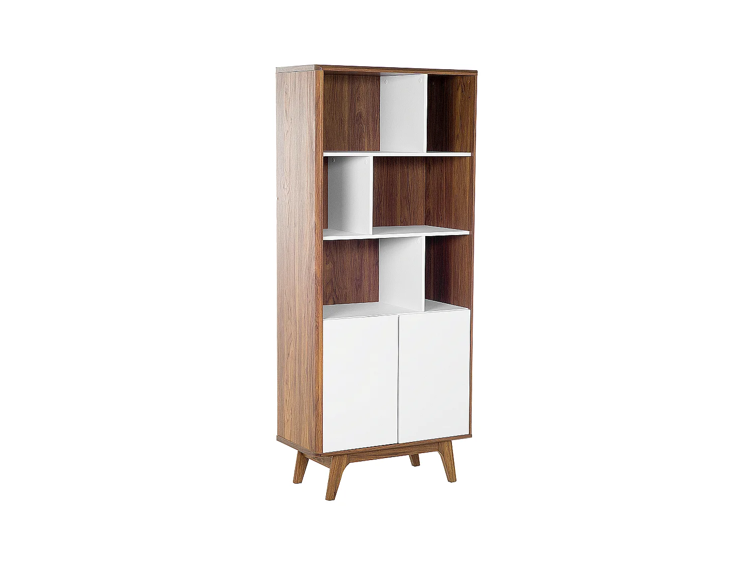 Meuble de rangement COLUMBUS 182 cm Marron/blanc