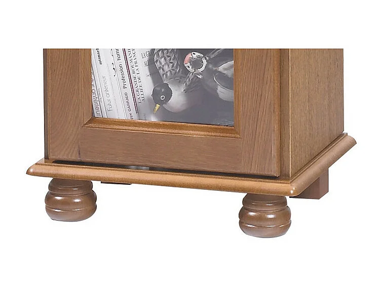 Bibliothèque 1 Grande Porte Vitrée Chêne