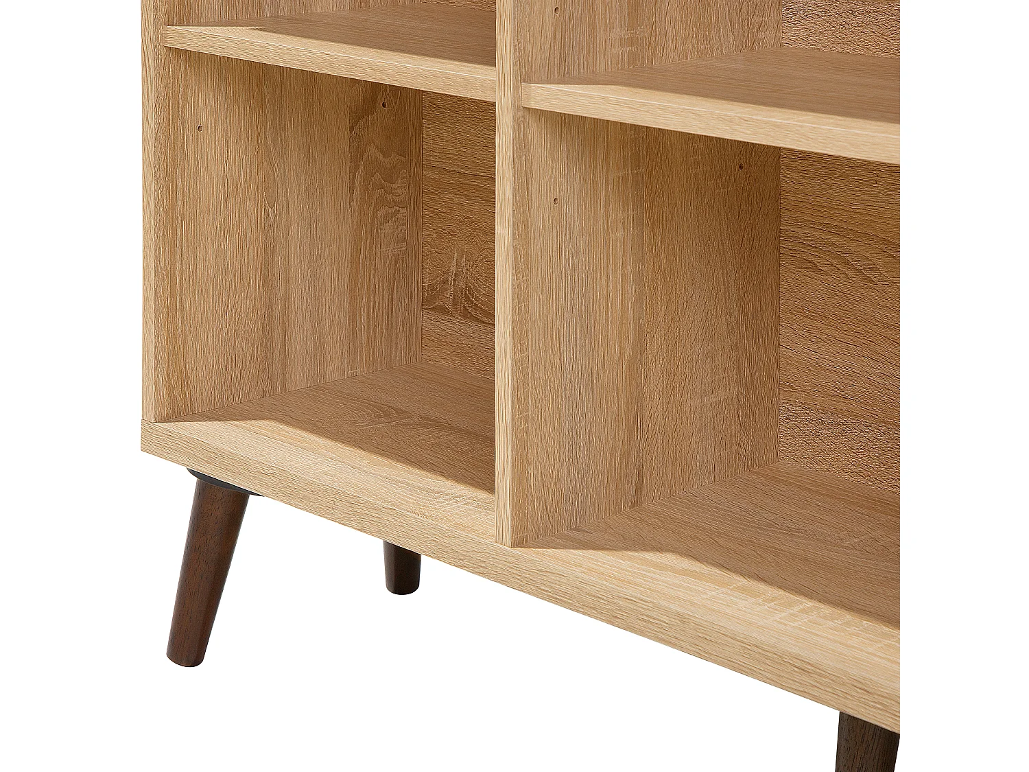 Boekenkast ALLOA Bewerkt hout 174 cm Lichtbruin/wit