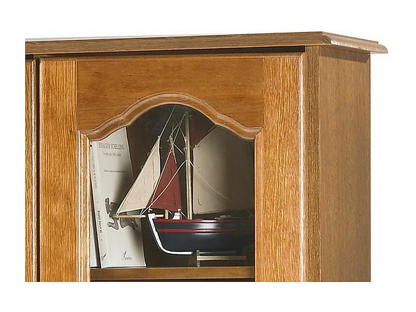 Bibliothèque Chêne 8 Portes 18 Niches 15 Etagères L 158.8 H 182.2 P 33 cm