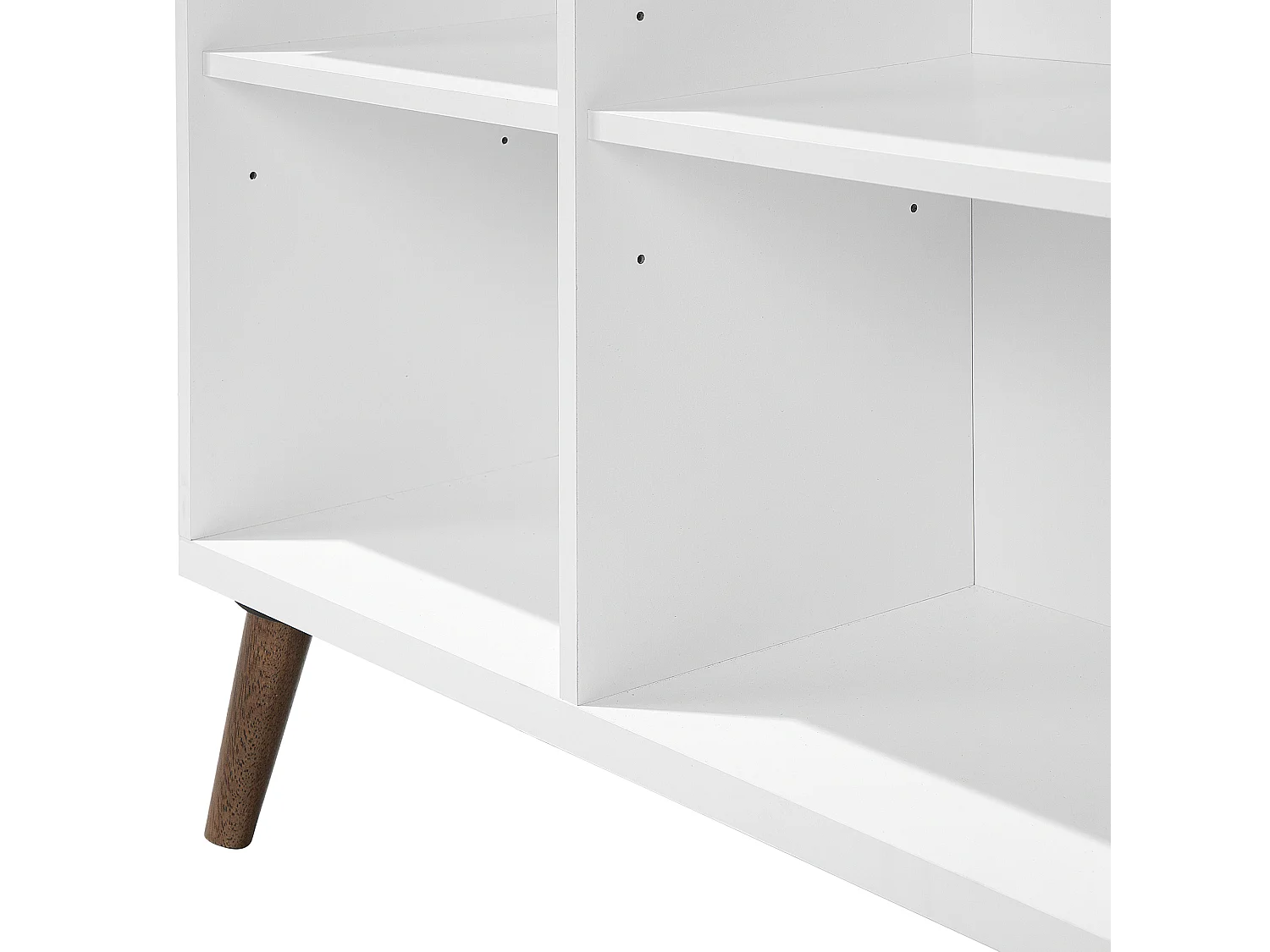 Bibliothèque avec 17 compartiments blanc et marron ALLOA