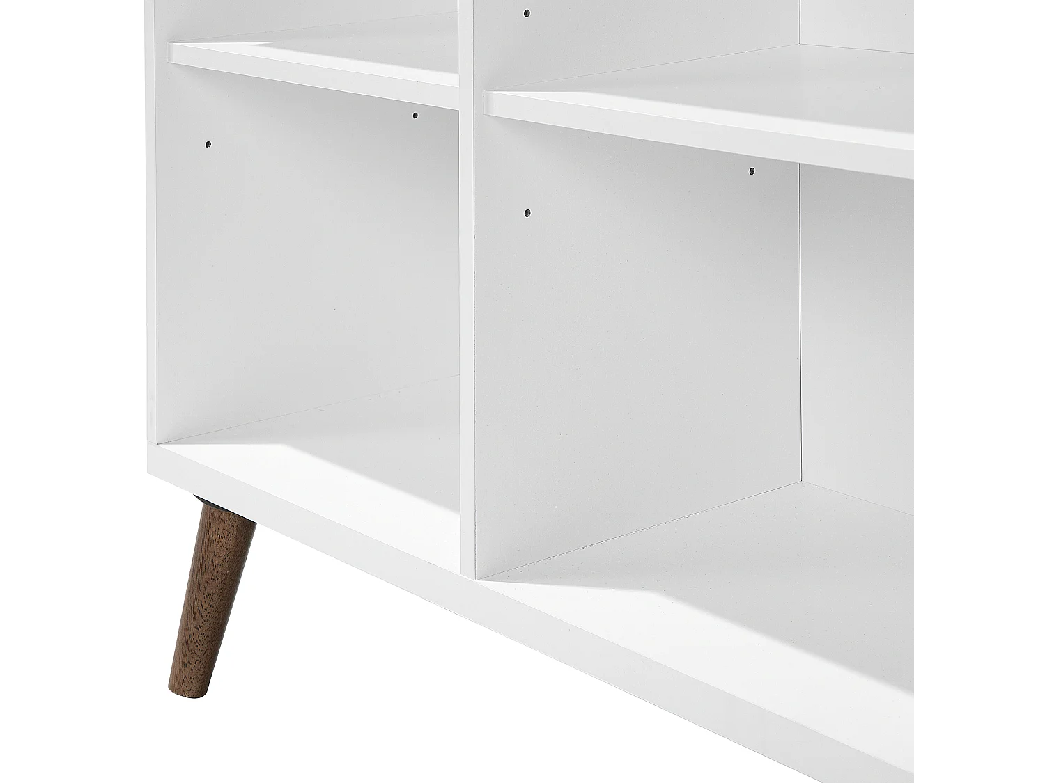 Bibliothèque avec 17 compartiments blanc et marron ALLOA