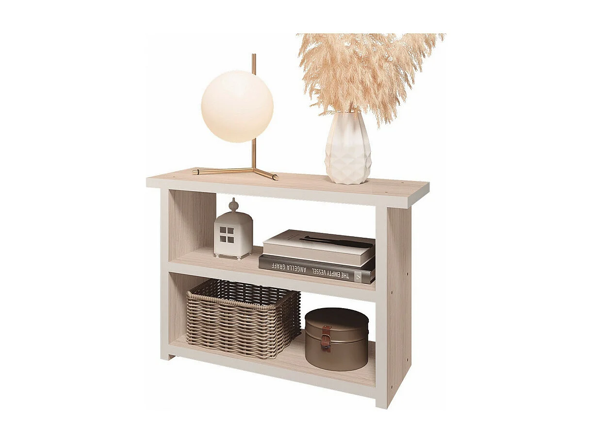 Etagère Multifonctions Chêne Clair 2 Niches L 68 H 47.5 P 25.4 cm