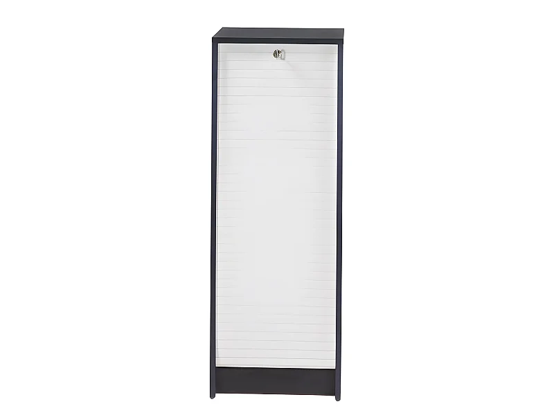 Classeur à Rideau Noir Bicolore 104 cm - Coloris: Blanc
