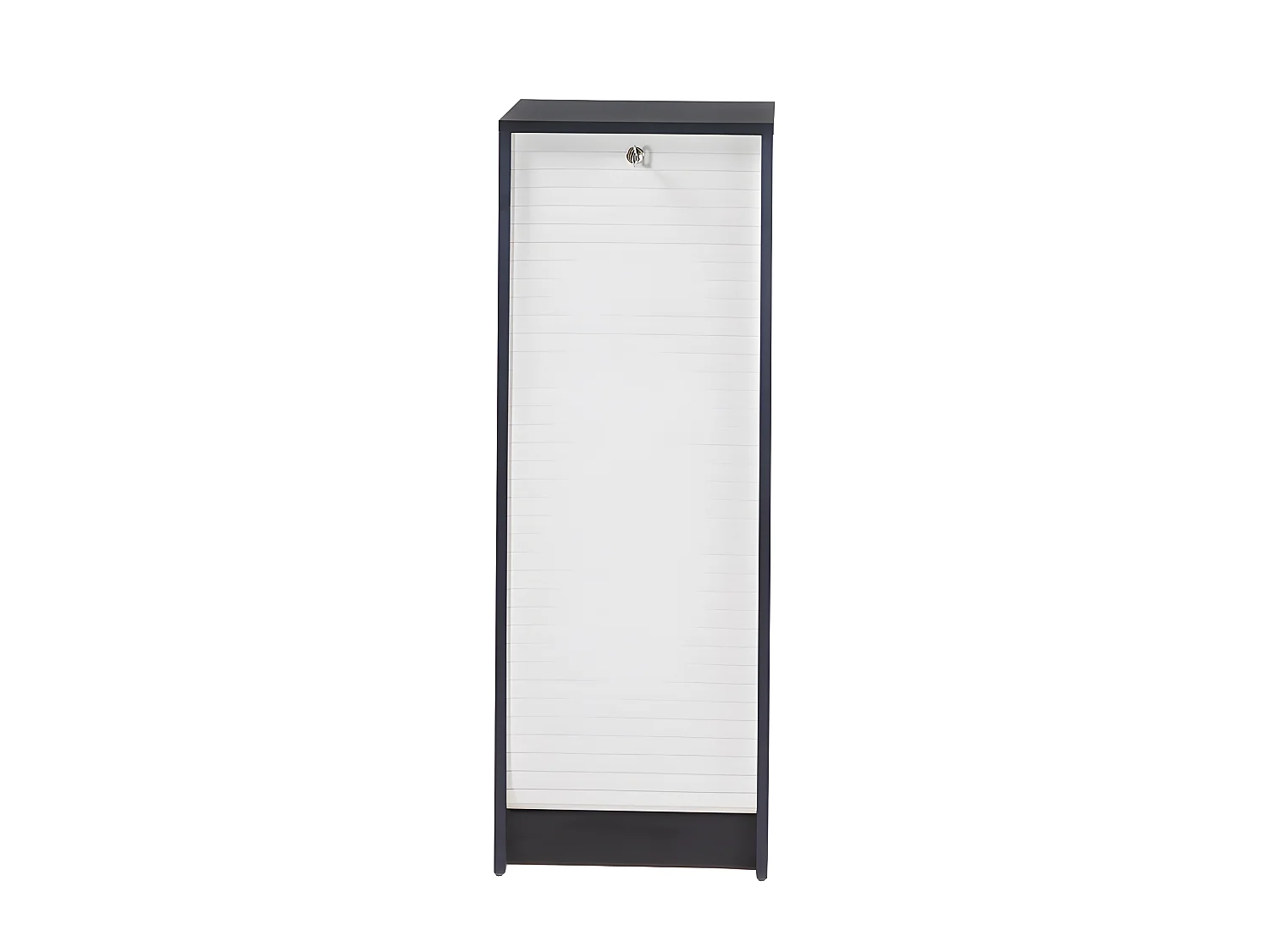 Classeur à Rideau Noir Bicolore 104 cm - Coloris: Blanc