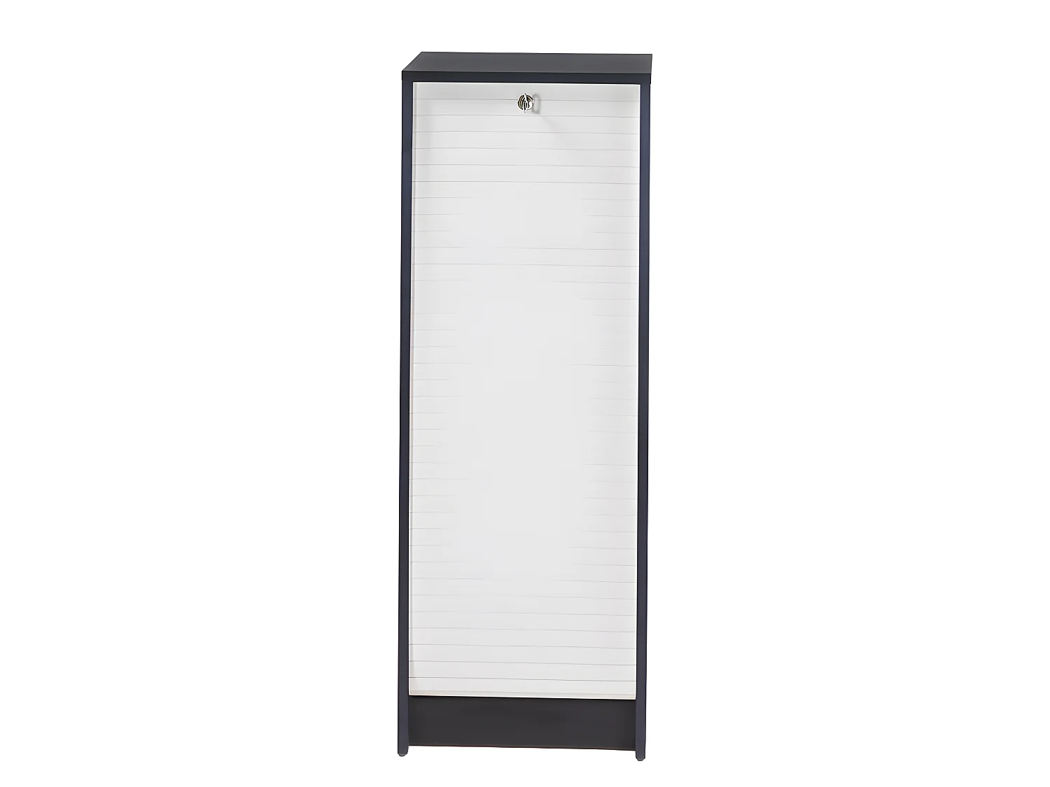 Classeur à Rideau Noir Bicolore 104 cm - Coloris: Blanc