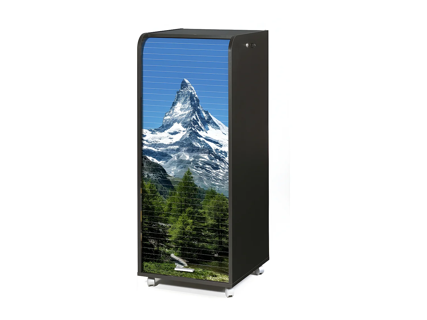 Caisson de Bureau Mobile Noir 108 cm - Coloris: Mont Cervin 653