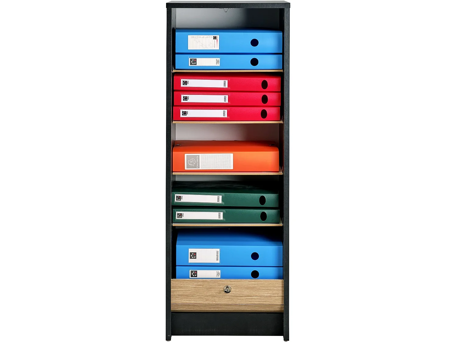 SIMMOB Rolltop Aktenschrank mit Rolladentür Abschließbar 104 x 38 x 38,5 cm