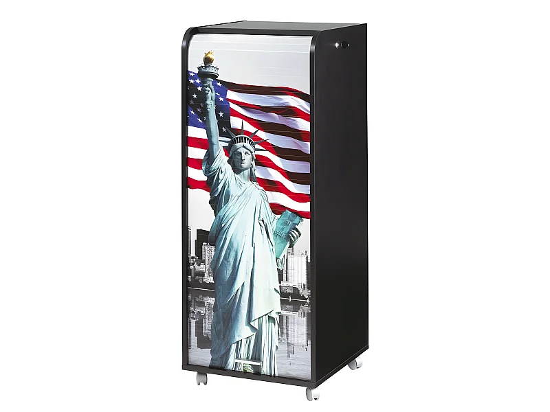 Caisson de Bureau Mobile Noir 108 cm - Coloris: Liberté 505