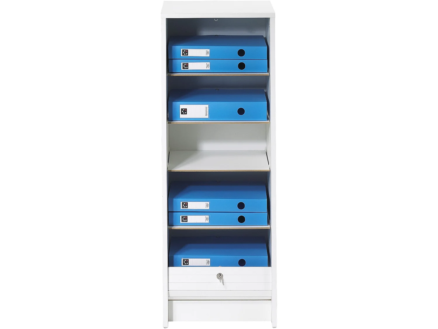 SIMMOB Rolltop Aktenschrank mit Rolladentür Abschließbar 104 x 38 x 38,5 cm