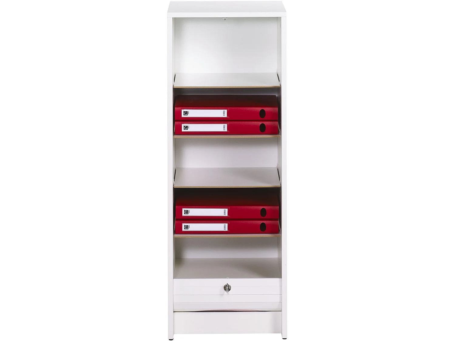 SIMMOB Rolltop Aktenschrank mit Rolladentür Abschließbar 104 x 38 x 38,5 cm