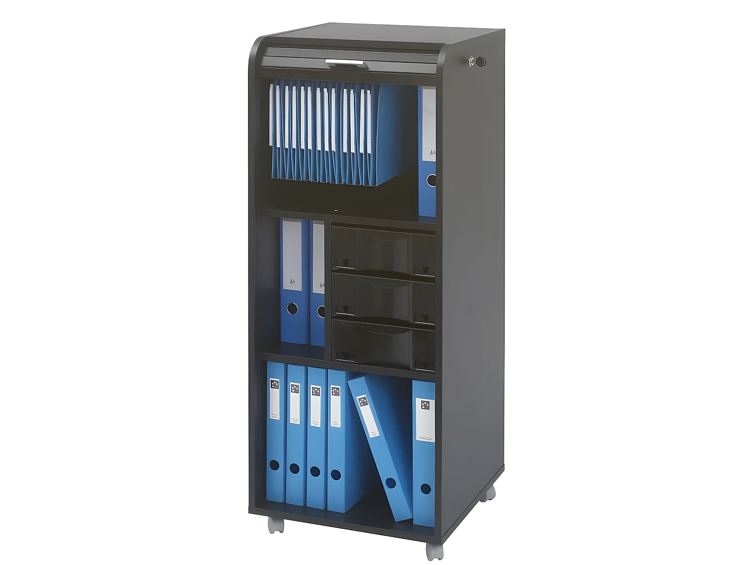 Caisson de Bureau Mobile Noir 108 cm - Coloris: Noir