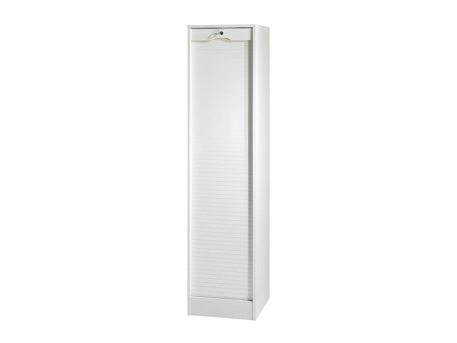 Classeur à Rideau Blanc ou Hêtre 10 Etagères 2 Kits DS L 41,4 H 172 P 44 cm - Coloris: Blanc