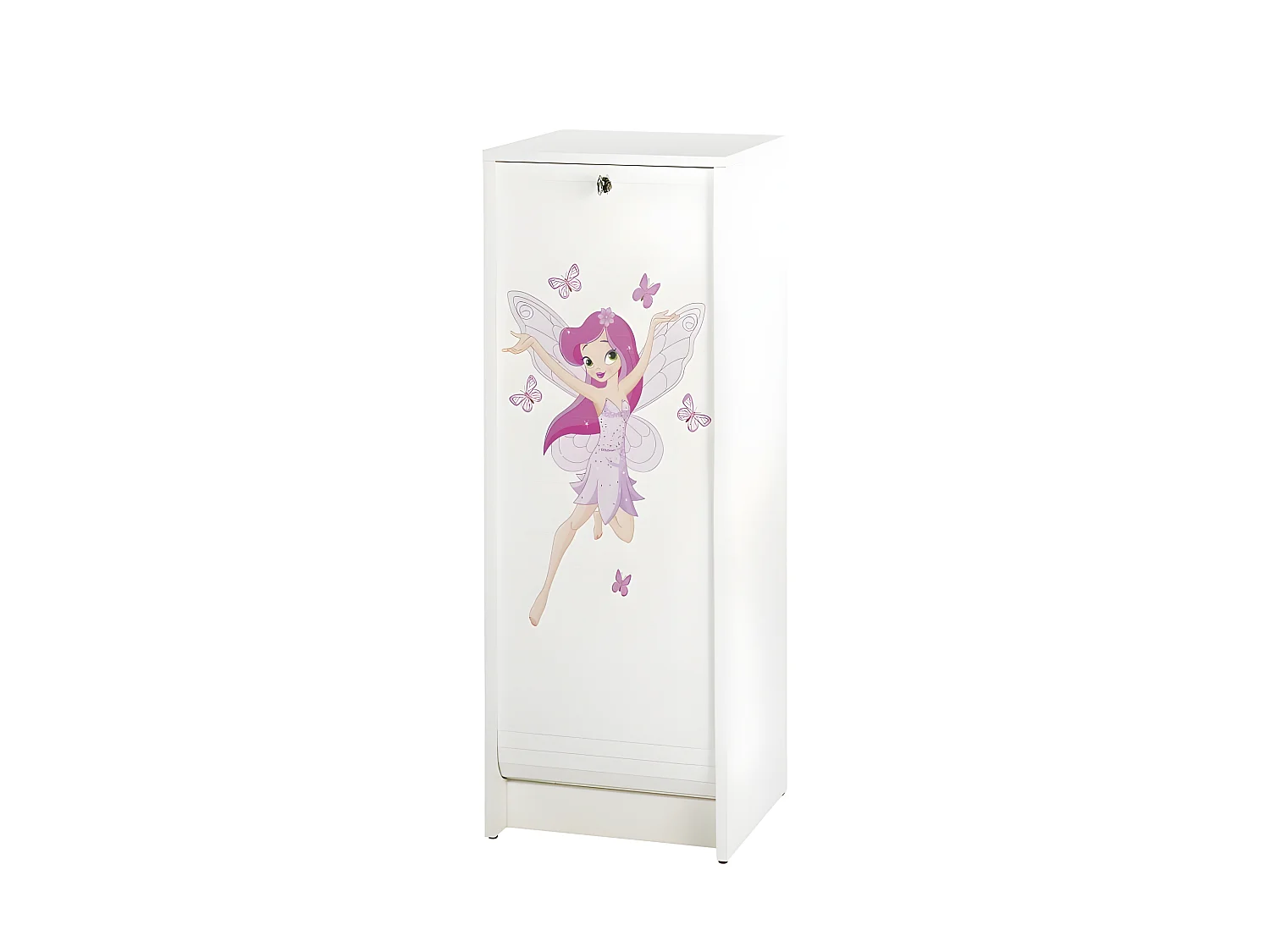 Classeur à Rideau Blanc 5 Niches Serrure 37,8 x 103,8 x 38,4 cm - Coloris: Fée 217
