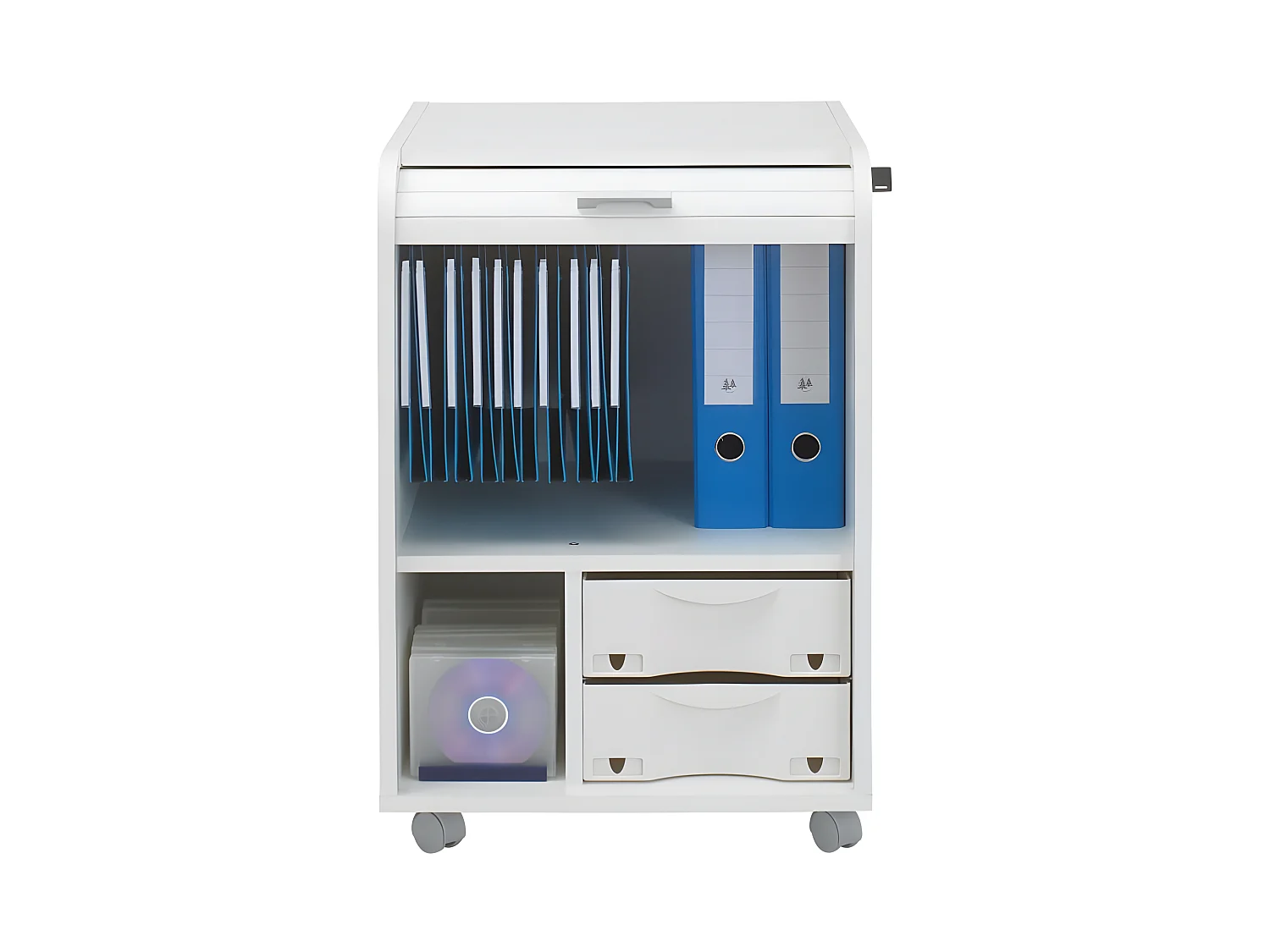 Caisson de Bureau Blanc 2 Tiroirs - Coloris: Blanc