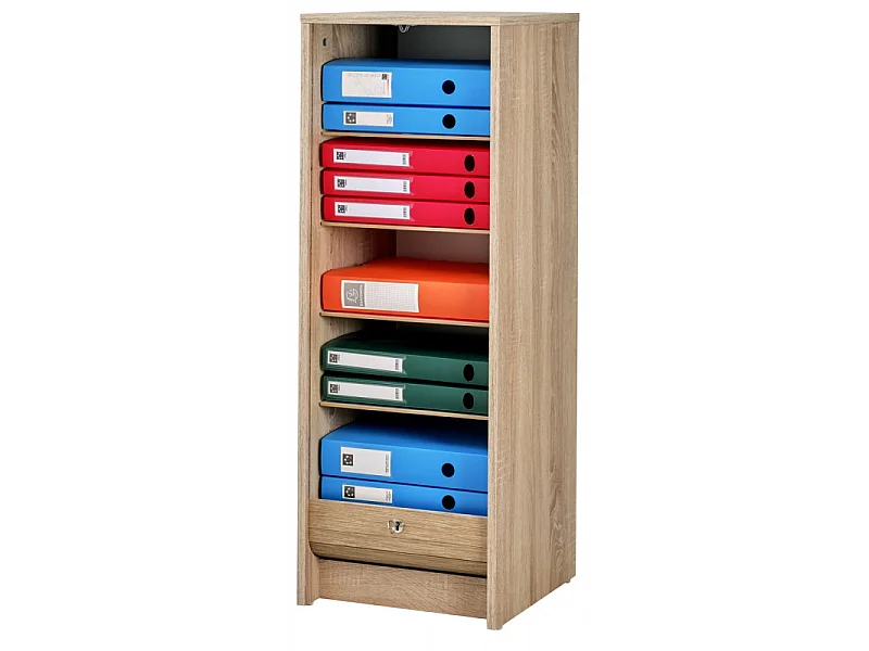 SIMMOB Rolltop Aktenschrank mit Rolladentür Abschließbar 104 x 38 x 38,5 cm