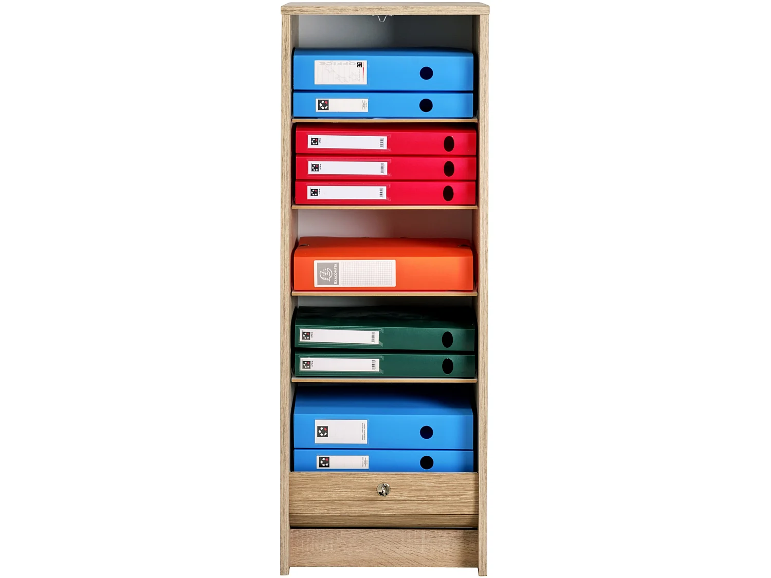 SIMMOB Rolltop Aktenschrank mit Rolladentür Abschließbar 104 x 38 x 38,5 cm